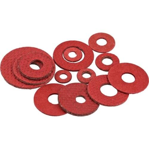 Red Steel Paper Fiber Insulating Flat Washer Insulation Plain Gasket Ring Meson M2 M2.5 M3 M3.5 M4 M5 M6 M8