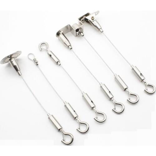 8pcs Lights Lifter Suspension Kit Stainless Steel Hang Rope, Hook Galvanized Cable, Hanging Grow lamp Fixtures 10kg