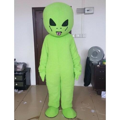 Halloween Green Alien Mascot Costume Suits Cosplay Party Game Dress Cartoon Character Birthday Clothes Carnival Halloween Adults