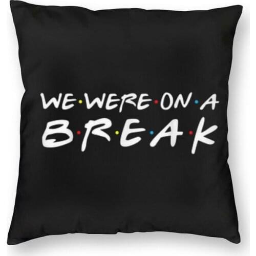 Cool Friends TV Show Funny Quote Square Throw Pillow Cover Decoration 3D Two Side Print We Were On A Break Cushion Cover for Car