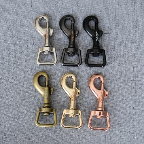 20 pcs We offer free lettering service DIY dog leash parts top quality swivel snap hooks metal dog clasp hook buckle 6 color
