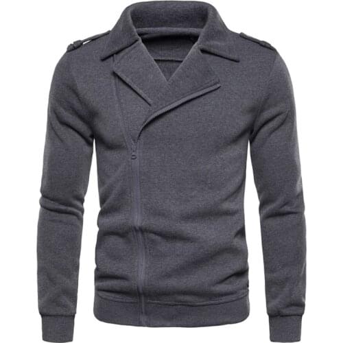Men Sweatshirt Mens Casual Lapel Solid Color Coat