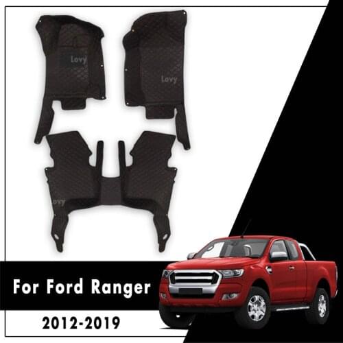 For Ford Ranger 2020 2019 2018 2017 2016 2015 2014 2013 2012 Car Floor Mats Rugs Carpets Auto Interior Accessories Styling Cover