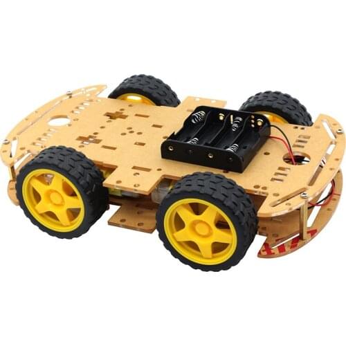 Glyduino New High Quality 4WD Smart Robot Car Chassis Kits for arduino with Speed Encoder
