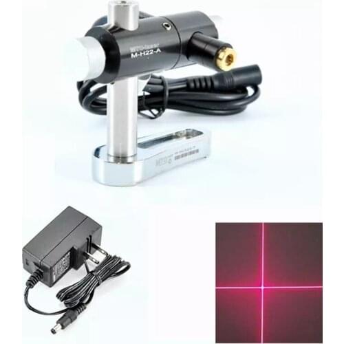 Cross Adjustable 5mW 650nm Red Beam Laser Locator Module w 5V Adapter 12x55mm