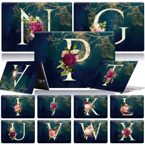 Plastics Laptop Case for Huawei MateBook 16/D15/D14/13/14/MateBook X 2020/X Pro 13.9/14 2021 Flower Letters Notebook Hard Shell