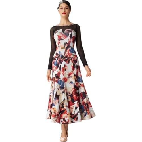 M-2024 High Quality New Ballroom National Standard Dance Competition Dress Social Modern Practice Dress For Sale