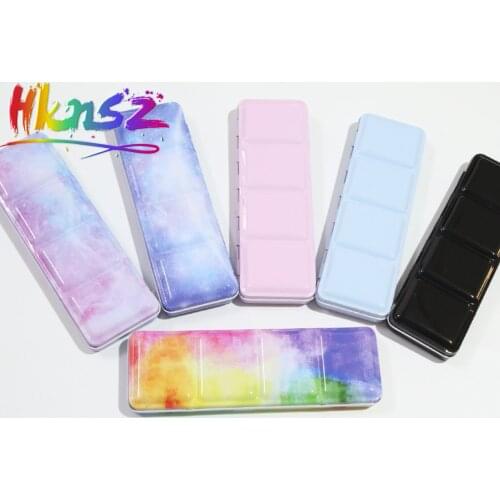Portable solid watercolor iron box 24 color watercolor packaging box watercolor paint empty iron box art supplies