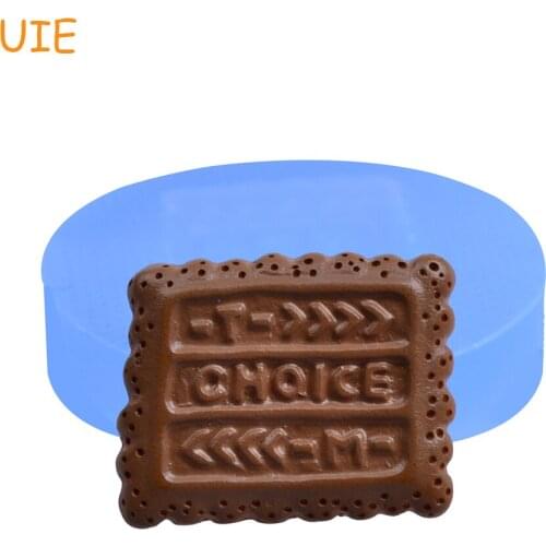 QYL037U Rectangular Biscuit Mold Cookie Mold Silicone Mold Dollhouse Miniature Kawaii Deco Sweets Charms Mold