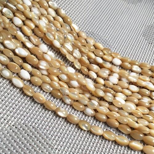 Rice-shaped Shell Loose Beads Charms For DIY Necklace Bracelet Anklet Sewing Jewelry Accessory Making
