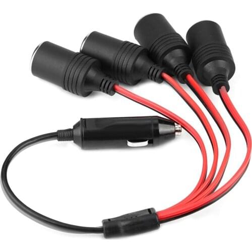 Cigarette Lighter Splitter Electrical Socket High Power 4 Way Car Charger Cigarette Lighter Plug Sockets Splitter Adapter New