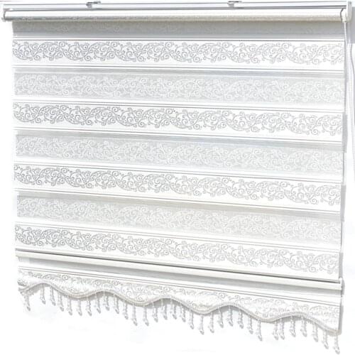 White Ivy Zebra Roller Blind Curtain