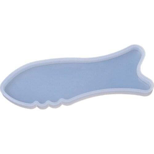 Fish Bone Shape Gua Sha Board Epoxy Resin Mold Body Massager Board Silicone Mold