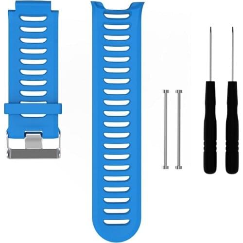Silicone Watch Strap for Garmin Forerunner 910XT GPS Sports Running Cycle Swim WatchBand with Repain Tool for Forerunner 910 XT