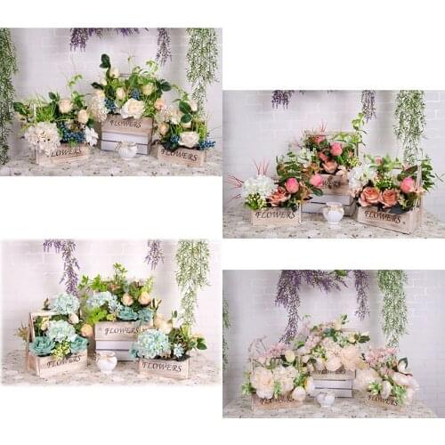 Wedding props simulation flower box floral potted silk flower fake flower welcome area sign to the table decoration ornaments