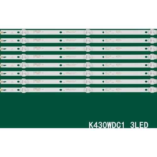 8 PCS LED backlight strip for Philips 43DL4012N/62 43HFF5952 43BDL4012N/62 43PFT4002 L43E6800 43L1600C K430WD9 K430WDK3 K430WDC1