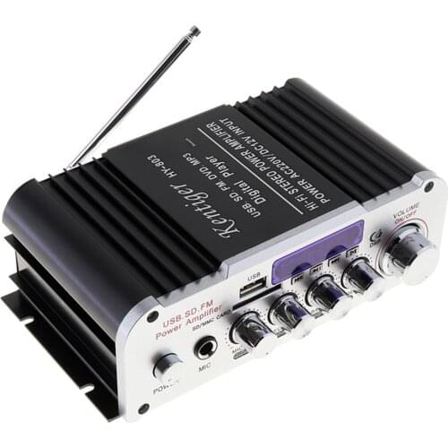 2CH Universal HI-FI Bluetooth-compatible Car Audio Power Amplifier FM Radio Player Support SD/USB/DVD/MP3 Input for Car Home