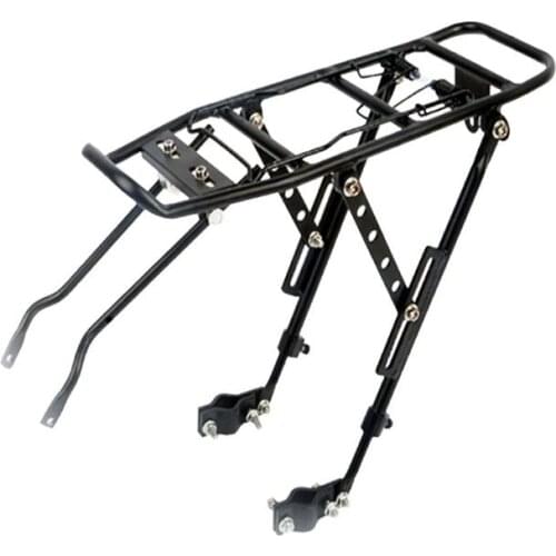 Rear Bicycle Rack Bike Cargo Rack Shelf Adjustable Bike Cycling Cargo Luggage Carrier Rack Heavy Duty Holder Stand for Bike