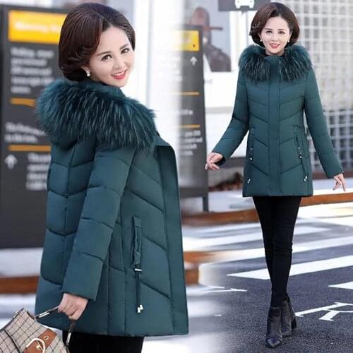 Winter Coat Women Hooded Parkas Puffer Jacket Cotton-padded Jackets for Women 2021 Lady Midi Clothes Chaquetas Para Mujer
