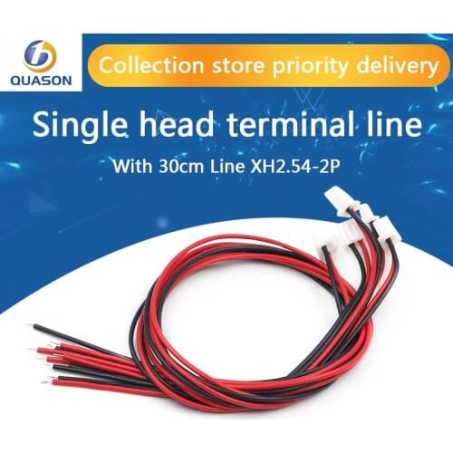 10pcs 2Pin Splice Connector Pitch 2.54mm With 30cm 300mm Line XH2.54-2P
