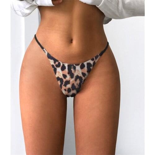 2021 Hot Sale High Quality Womens Printed Sexy Underpants Comfort Low-Rise Soft T-Back G-String Panties For Dropshipping