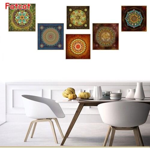 5D DIY Diamond painting embroidery Mandala Ornament Thangka Yoga Religion Vintage Wall Pictures Living Room Decor mosaic PP2703
