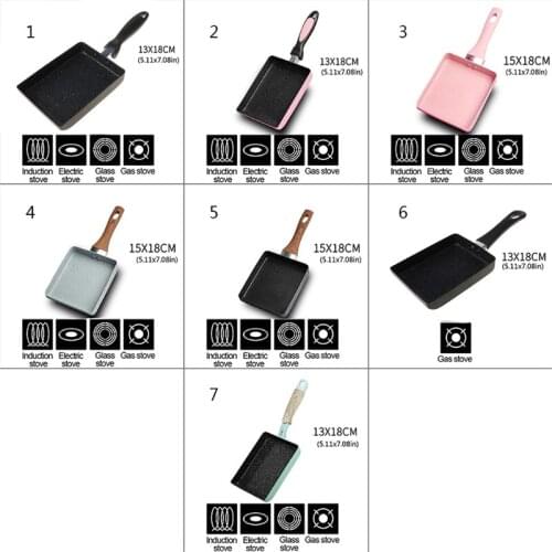 Nonstick Retangular Omelette Pan Tamagoyaki Egg Pan for stovetop and Induction Dropshipping