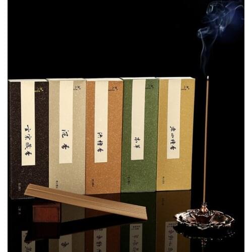 Gift Box Natural Sandalwood Aromatic Line Incense Stick Incense Anti-Odour Aromatic Smell Removing Buddha Incense Incense Burner