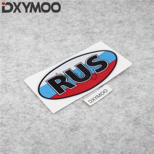 Car Styling Decal Vinyl Decal National Flag RUS Russian Federation Motorbike Laptop Sticker 12x8cm 3M