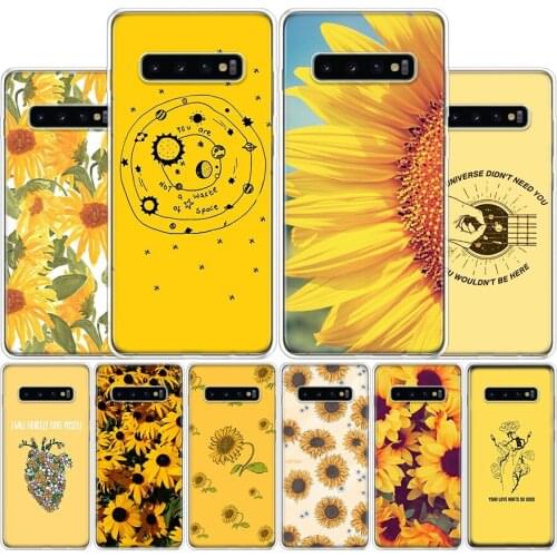 Hippie Aesthetics yellow Phone Case For Samsung Galaxy A51 A71 A50S A30S A10 A20E A40 A70 M30S A91 A01 A6 A7 A8 A9 Plus + Cover