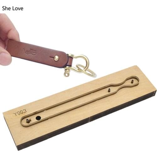 Chzimade Diy Leather Cutting Die Key Ring Key Chain Steel Wooden Template Knife Puching Mould Cutter Tools