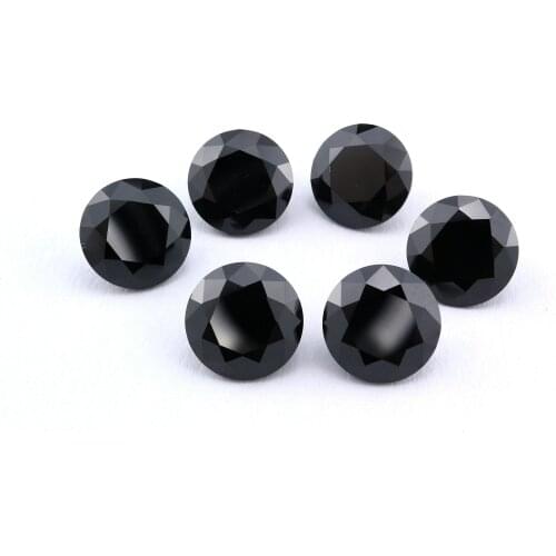 1Pcs 1-9MM Round Black Spinel Faceted Cut Loose Gemstone Natural Semi Precious Stone DIY Jewelry Supplies 4110164