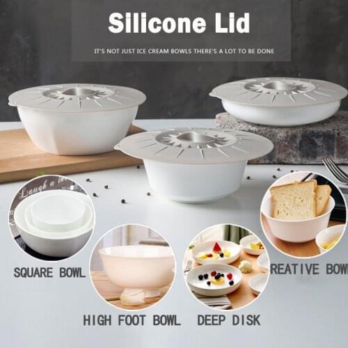 Kitchen Tool Food Grade Silicone Lid Spill Stopper Pot Cover Fresh Vacuum Container Cover Storage Lids Cooking Pot Lids Utensil