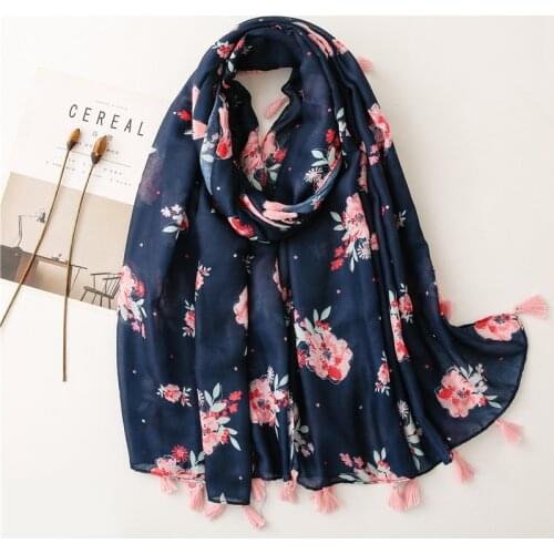 Lightweight Paisley Floral Printed Boho Scarf Spring Summer Fashion Fringed Scarves Wrap Shawls Women Soft Warm Sunscreen Stoles