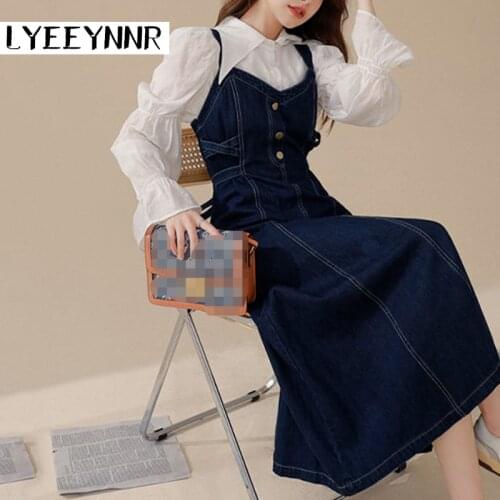 Модные джинсовые платья LYEEYNNR China At AliExpress