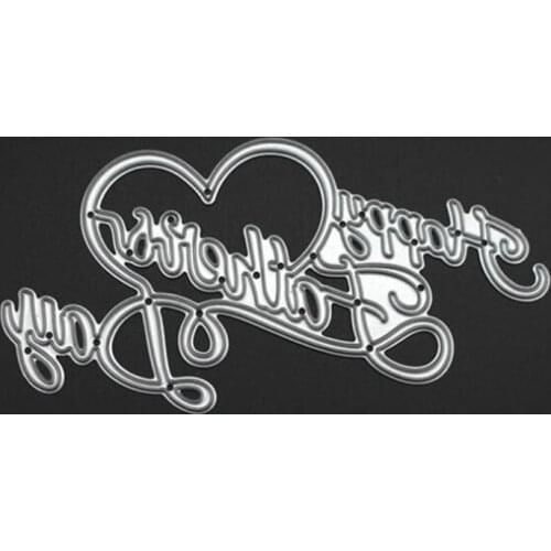 YINISE 478 Happy Father Day Metal Cutting Dies For Scrapbooking Stencils DIY Album Cards Decoration Embossing Folder Die Cutter