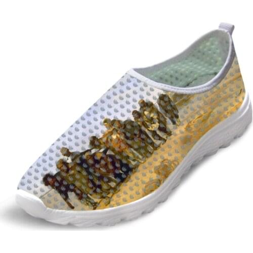 Male Flats Shoes Master piece Painting Art Print Light Weight Men Summer Sneakers Breathable Mesh Shoes Ilya Efimovich Repin