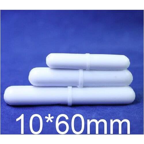 10mmx60mm polytef PTFE resin coated. Magnetic Octagon-Shaped.Stir Rods With a center molded pivot ring New