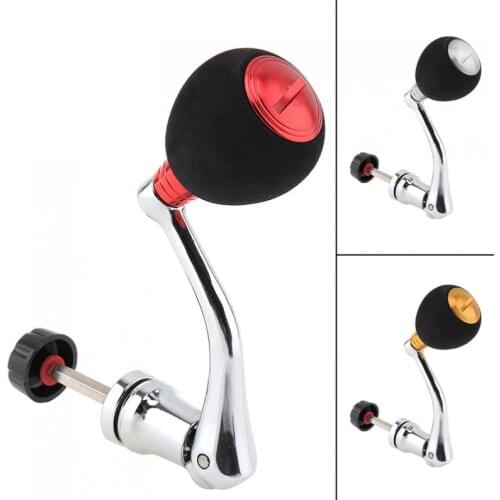 Full Metal Spinning Fishing Reel Replacement Handle Rocker Arm Grip with EVA Knob for 4000 5000 6000 Fishing Wheel