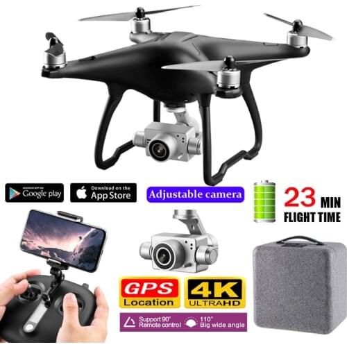 GPS FPV Drone Professional Selfie 4K Adjustable Camera Drone Brushless Follow Me Rc Quadcopter 5G Quadrocopter VS ex4 flymax X6