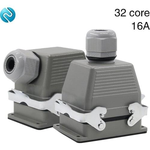 Rectangular heavy-duty connector he-032-1 core industrial waterproof aviation socket 16A