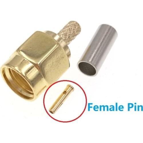 RP-SMA Male Straight Crimp For RG316 RG174 LMR100 RG179 RF Connector
