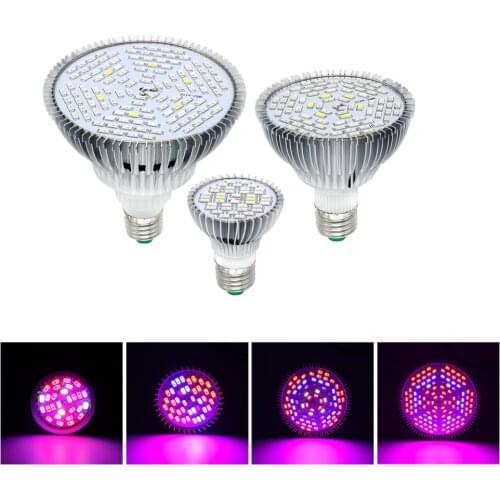 Full Spectrum LED Grow Light E27 Bulb AC 85-265V Aluminum Indoor Plants Lamp For Flower Hydroponic System Tent etc