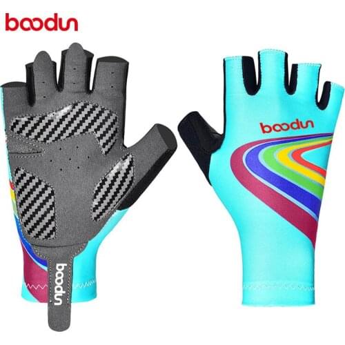 Boodun Breathable Bicycle Gloves Half Finger Non-slip Shock Absorption Cycling Gloves Bike Gloves for Kids Guantes Ciclismo
