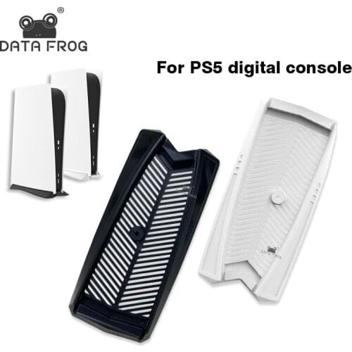 Data Frog Vertical Stand Built-in Cooling Vents with Non-slip Feet For SONY PS5 Digital Edition Game Console Dock Mount Holder