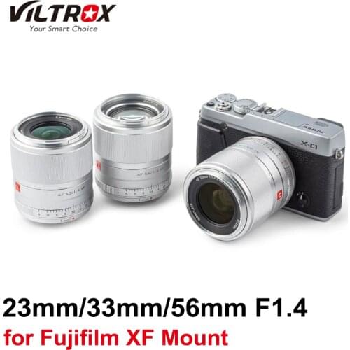 Viltrox 23mm 33mm 56mm F1.4 Camera Lens XF Silver Auto Focus APS-C Len for Fujifilm X-mount Camera For X-T30 X-T3 X-PRO3 X-T4