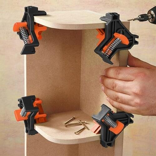 4pcs 90 Degree Right Angle Picture Frame Corner Woodworking Hand Tool Clamp Fixing Clips Furniture Repaire Photo Reinforcement