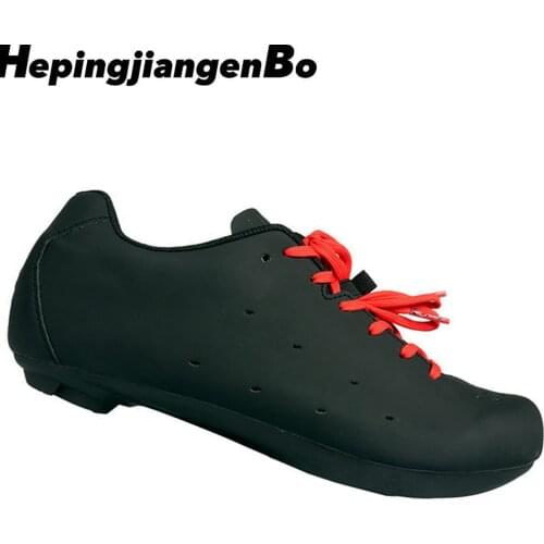 HepingjiangenBo Mens Road Bike Shoes Anti-Slip Breathable Cycling Shoe E110 Athletic Sport Shoes Zapatos Bicicleta Black