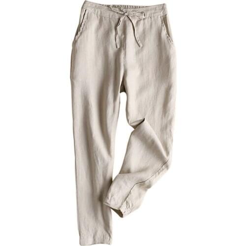 Newest cotton linen pants women elegant trousers lady formal pants plus size M-3xL Casual Harem Pants cotton trousers popular