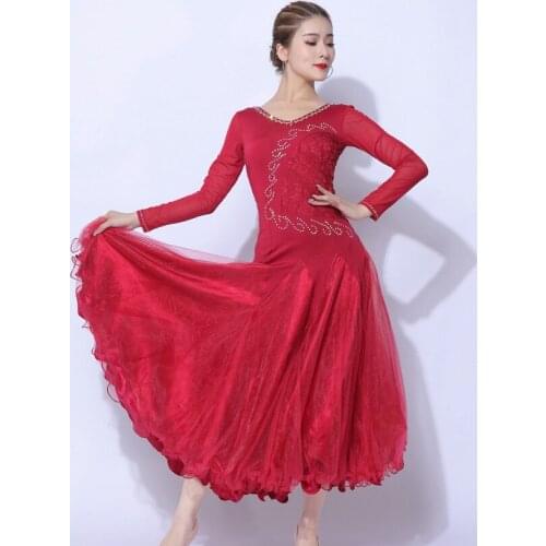 New ballroom Dress long ballroom dance DRESS for women waltz standard ballroom COSTUMES 2021